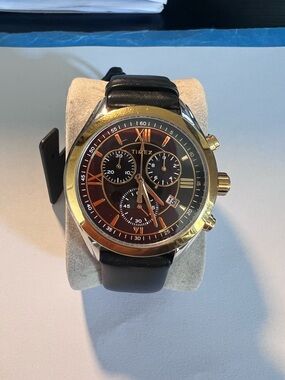 Timex Black Dial with Gold-Tone Accents Men's Chronograph Watch